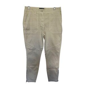 Guideboat Co Ply the Waters Pants Pale Yellow Zip Ankles Square Pockets 26